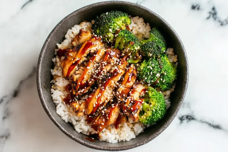 sticky chicken bowls