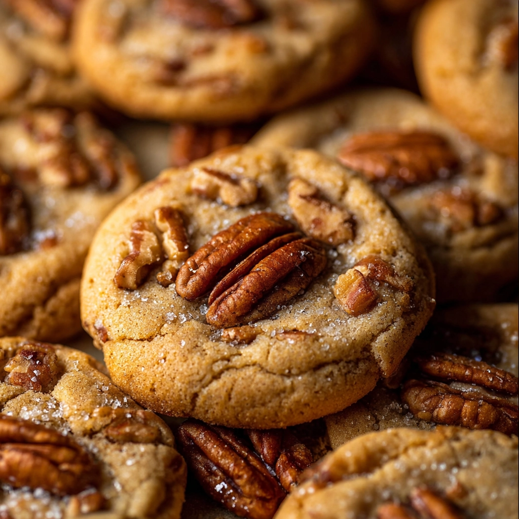 Butter Pecan Cookies on cooling rack