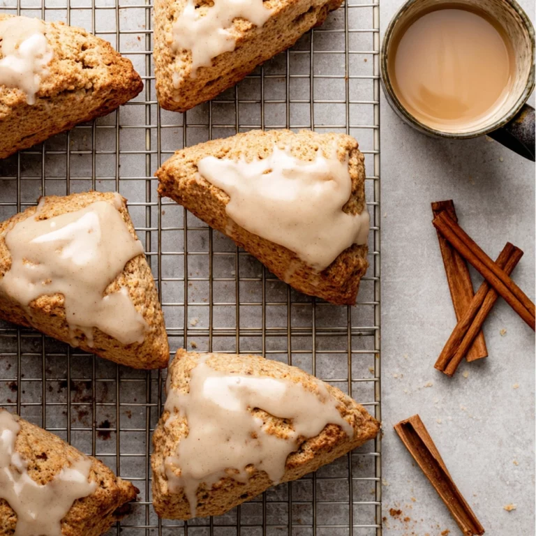 chai scones with maple chai glaze