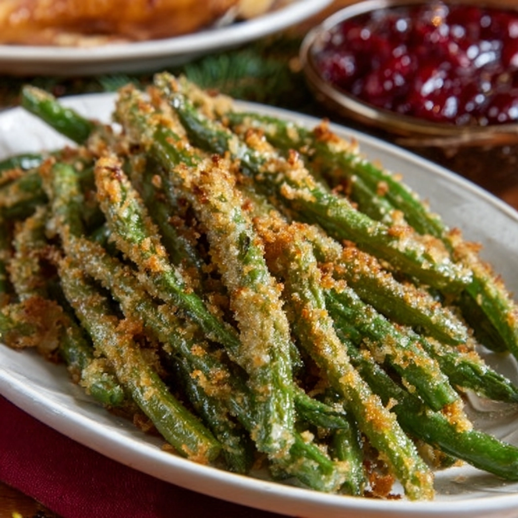 Crispy Baked Green Beans with Parmesan – The Perfect Christmas Veggie Side 5 Christmas dinner green beans