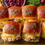 cranberry turkey sliders on Hawaiian rolls