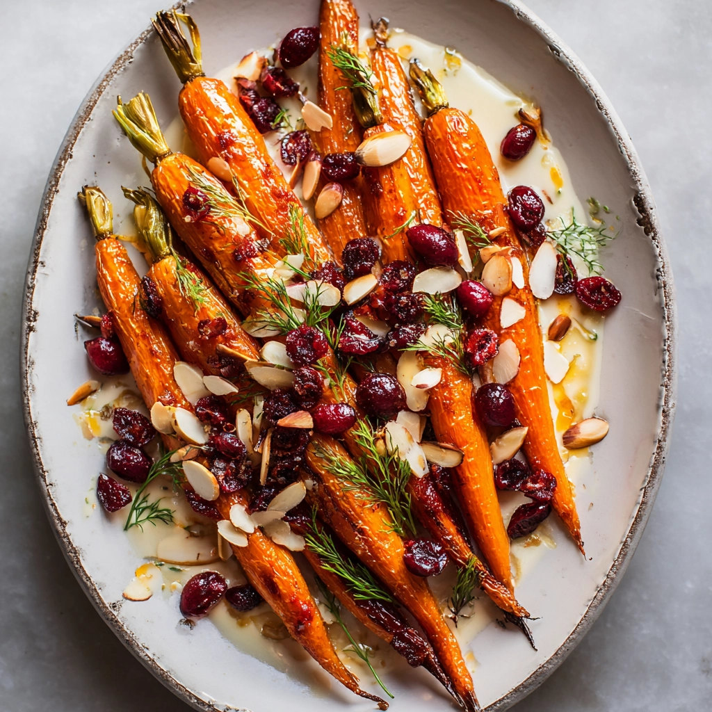 Maple Roasted Carrots with Cranberries — A Colorful Vegan Thanksgiving Side Dish 3 Maple roasted carrots with cranberries recipe