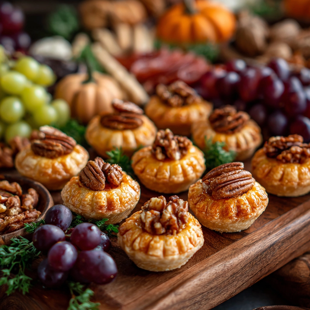 Mini Cheese Cracker Pumpkin Pie: A Fun Thanksgiving Snack Idea 5 Mini Cheese Cracker Pumpkin Pie Serving Board