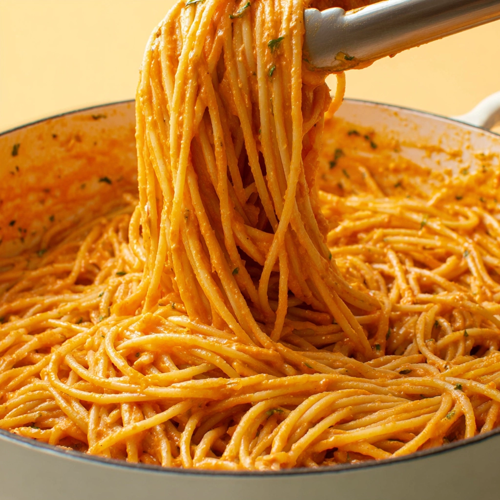 Roasted Tomato Ricotta Pasta: The Ultimate Creamy Comfort Dish 5 Mixing pasta in cheesy tomato sauce