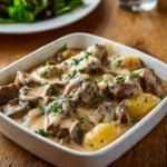 gordon ramsay beef stroganoff on noodles