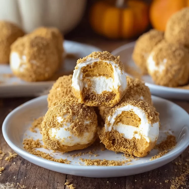 Serving no-bake pumpkin cheesecake balls