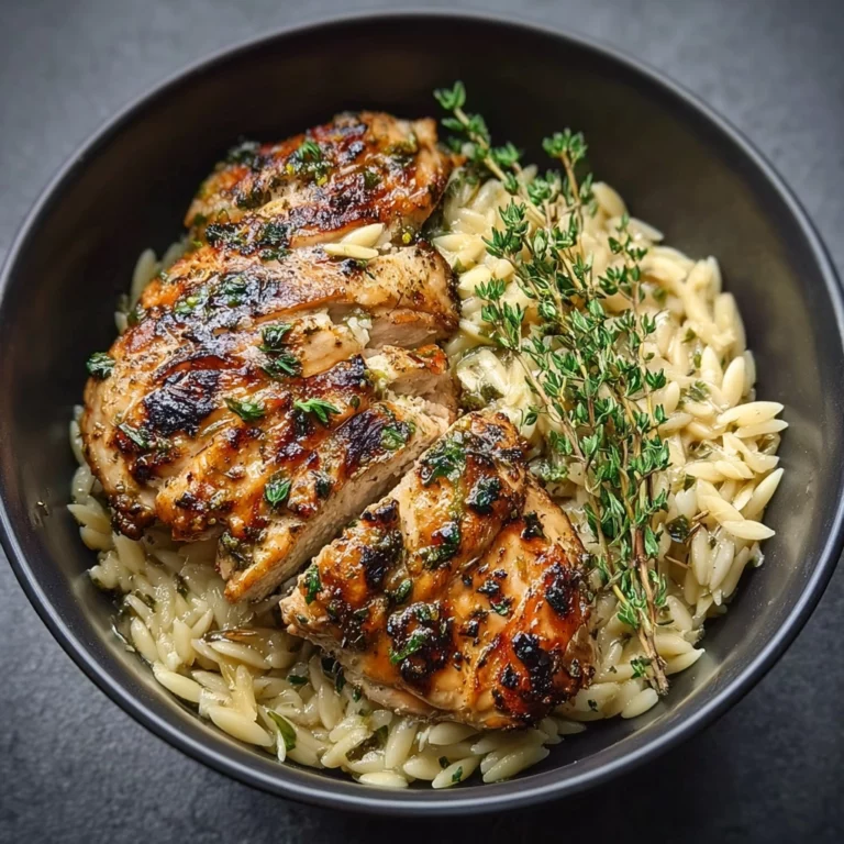 slow cooker parmesan herb chicken with orzo