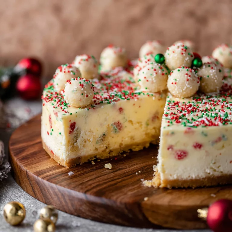 sugar cookie cheesecake holiday dessert