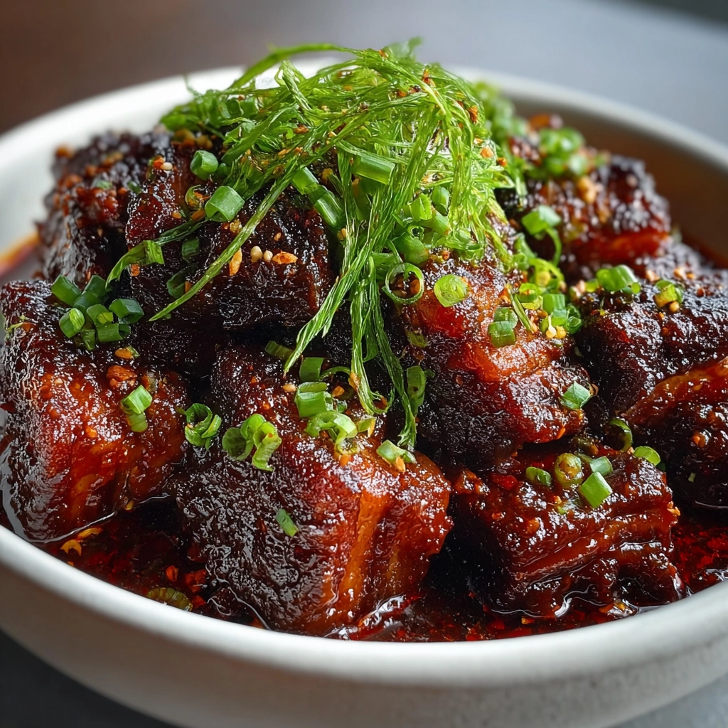 sweet and sticky steak bite recipe close-up