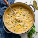 creamy white chicken chili bowl