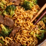Beef and Broccoli Ramen Stir Fry