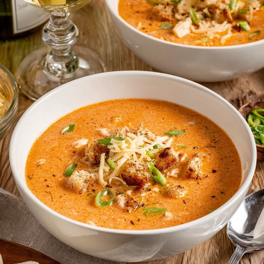 Creamy Cajun Chicken Pasta Soup