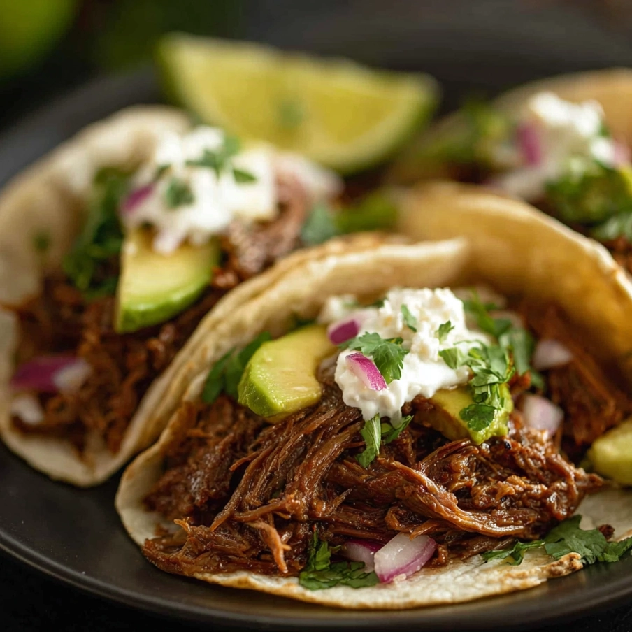Crock Pot Mexican Shredded Beef Tacos