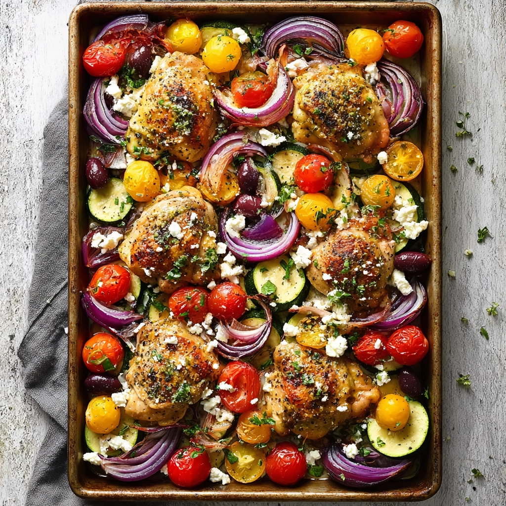Greek sheet pan chicken