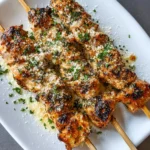 Grilled Ranch Garlic Parmesan Chicken Skewers