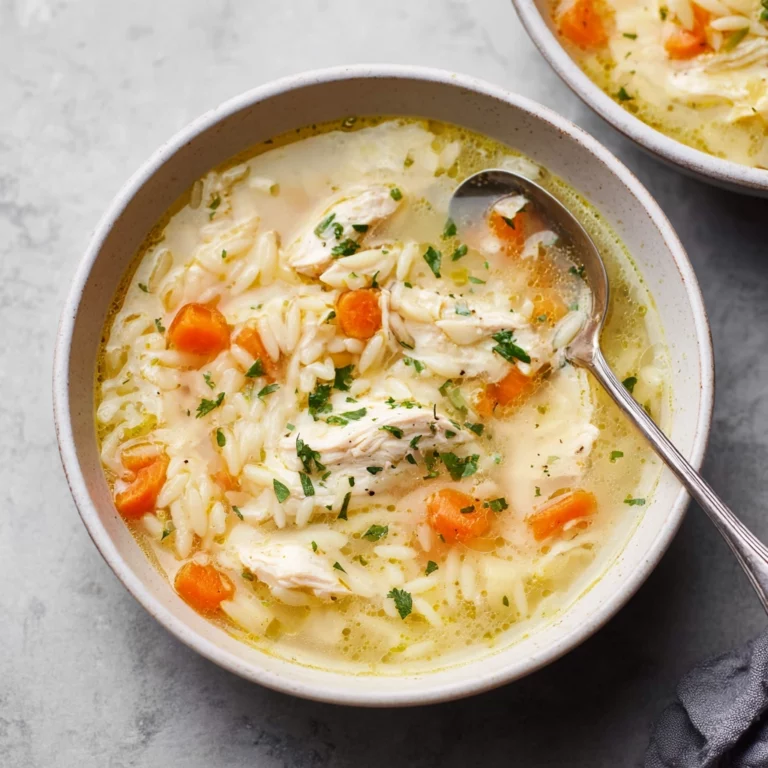 Lemon Chicken Orzo Soup