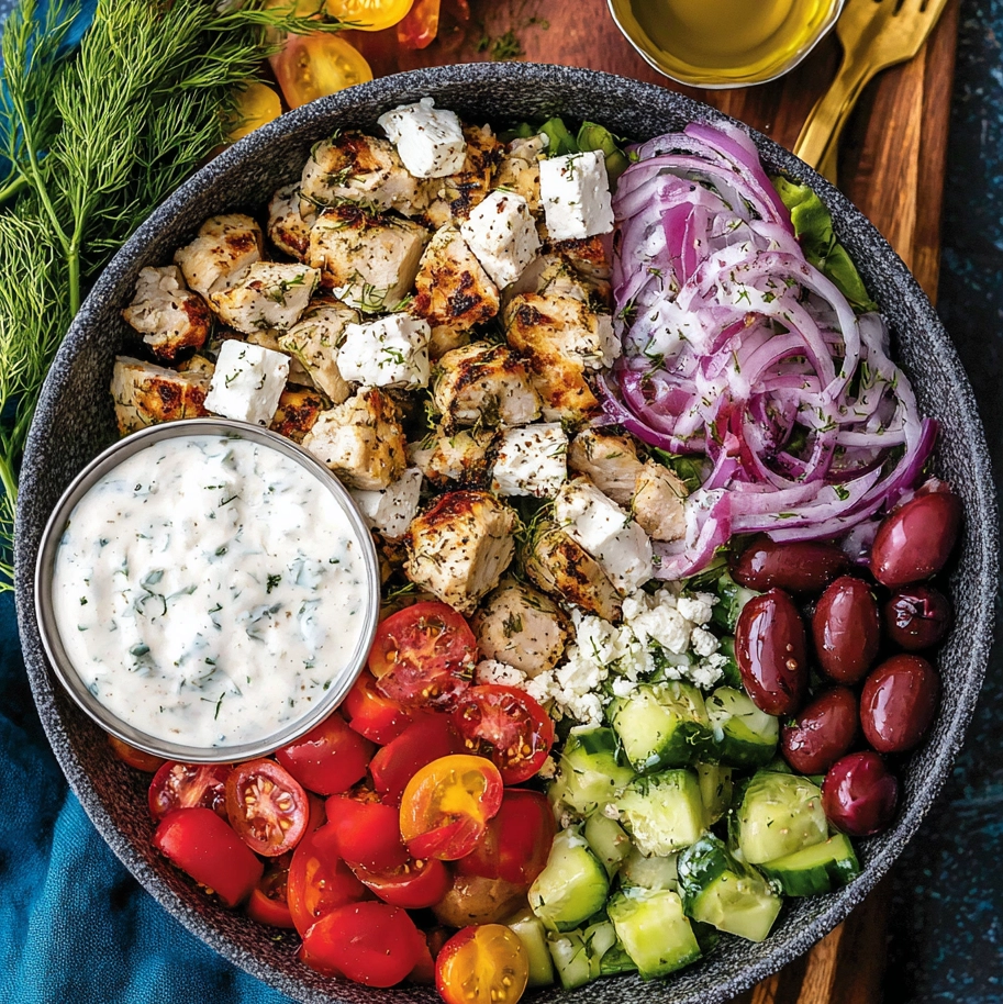 Low-Carb Greek Chicken Bowls (Keto, Gluten-Free)