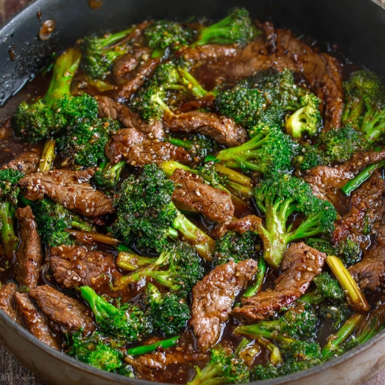 beef and broccoli recipe served over rice