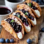 blueberry cheesecake tacos