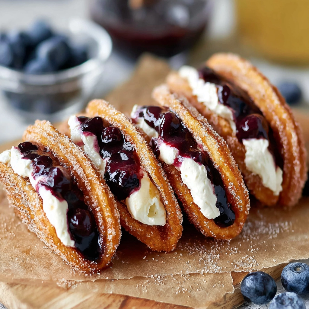 blueberry cheesecake tacos