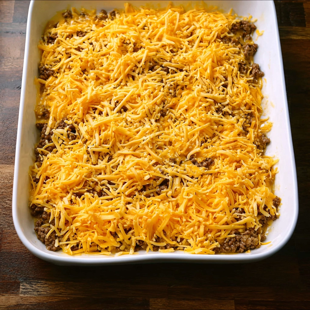 Cheesy Sausage Breakfast Casserole – The Ultimate Comfort Morning Bake 5 cheesy sausage breakfast casserole Step