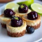 cherry lime mini cheesecakes