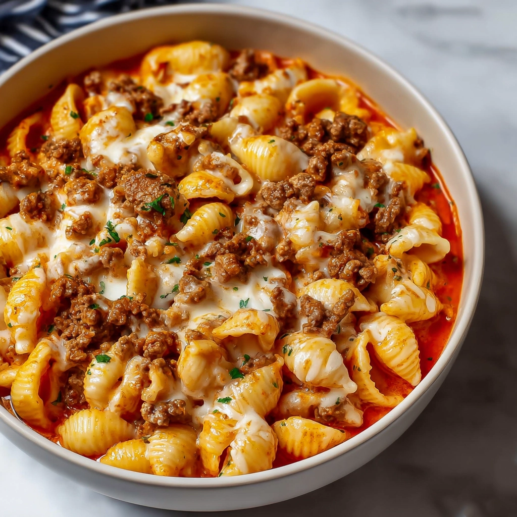 Creamy Beef and Shells