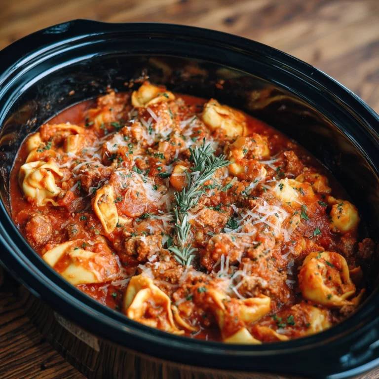 crockpot tortellini and sausage
