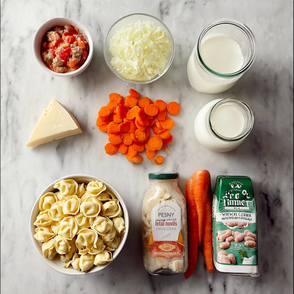 crockpot tortellini and sausage Ingredients