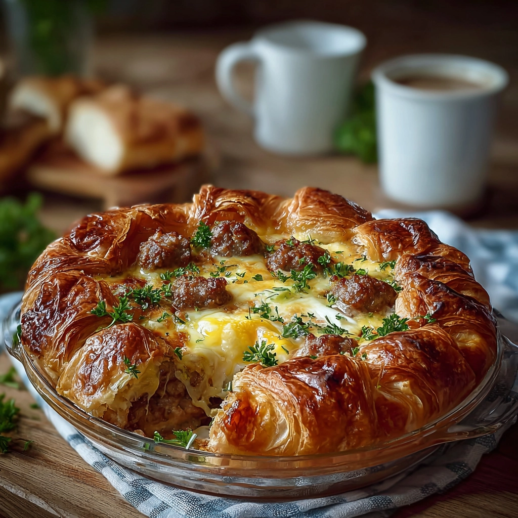 croissant breakfast casserole