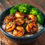 honey garlic shrimp bowls