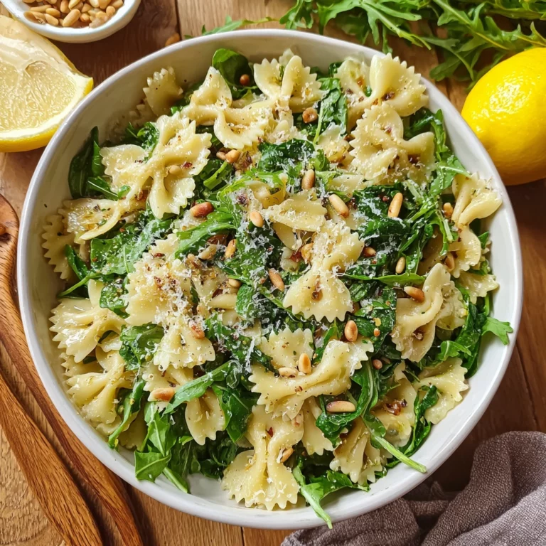 lemon arugula pasta salad