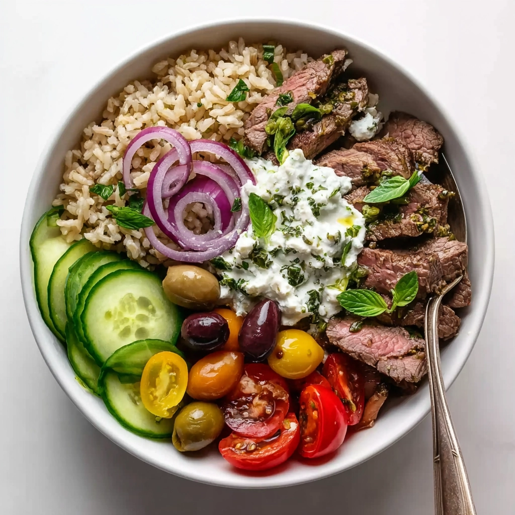 mediterranean steak bowl