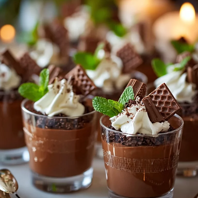 mini chocolate mousse cups