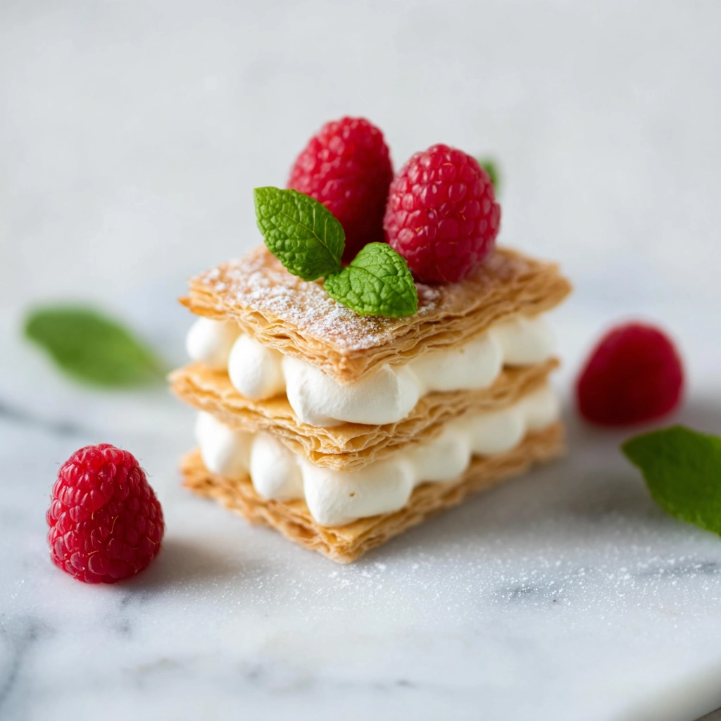raspberry cream napoleons