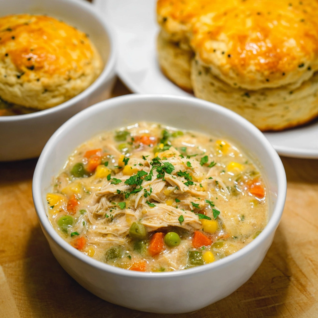 slow cooker chicken pot pie