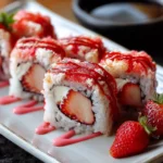 strawberry shortcake sushi rolls