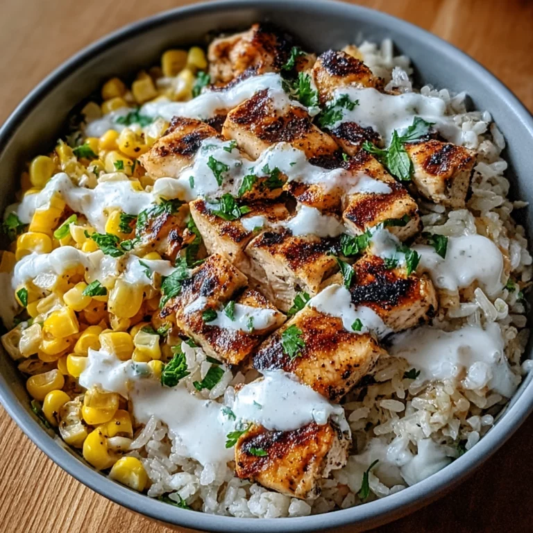 Street Corn Chicken Rice Bowl