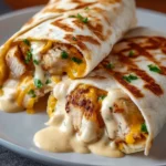 Cheesy Garlic Chicken Wraps