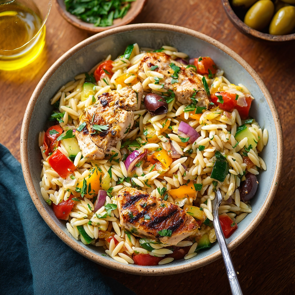 Chicken Orzo for a Fresh Mediterranean Dinner 4 Chicken Orzo