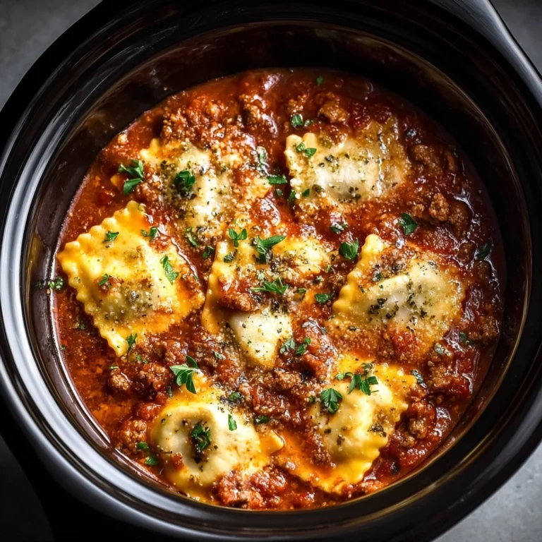Crockpot Ravioli Lasagna