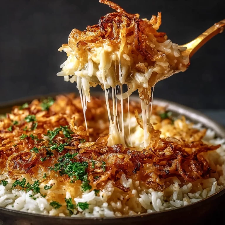 French Onion Chicken Rice Bake