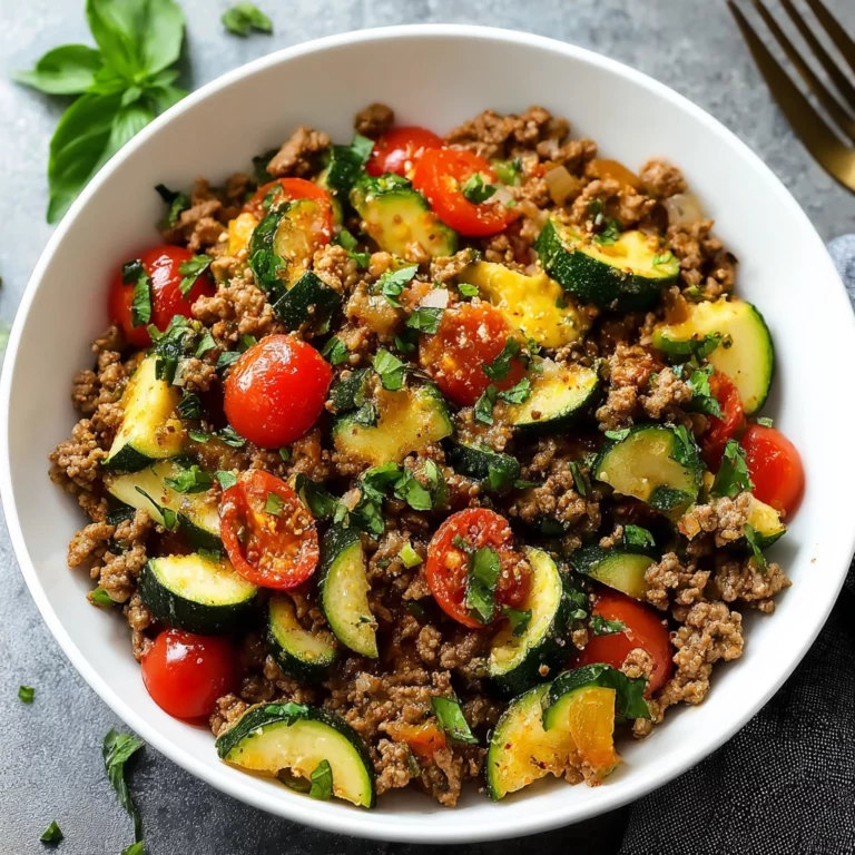 Ground Turkey Zucchini Skillet