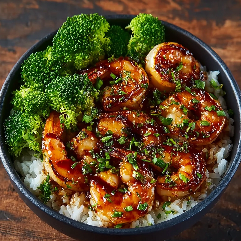 Honey Garlic Shrimp Bowls
