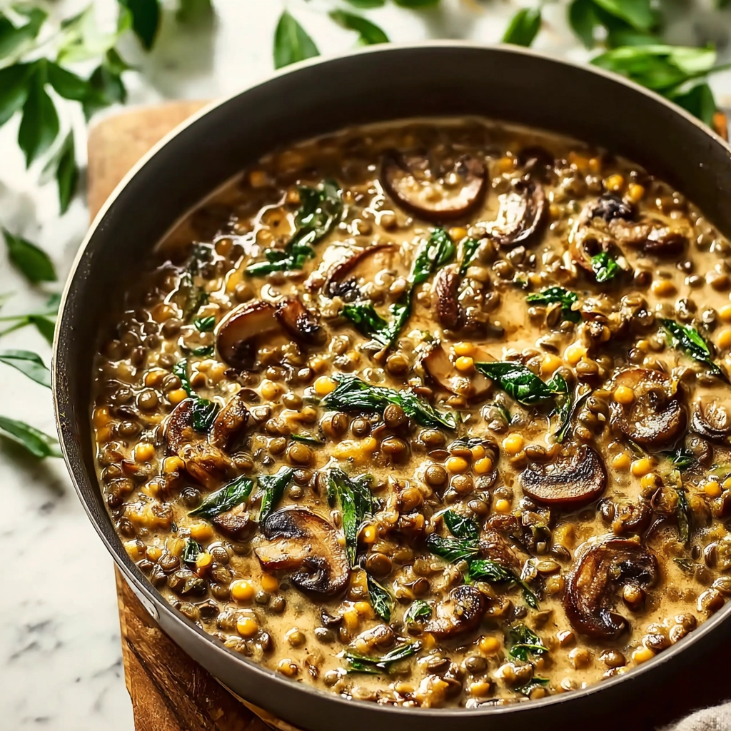 Lentil Mushroom Stroganoff