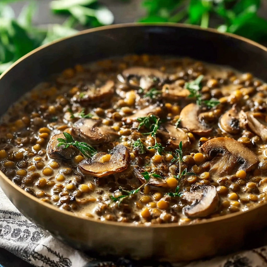 Lentil Mushroom Stroganoff