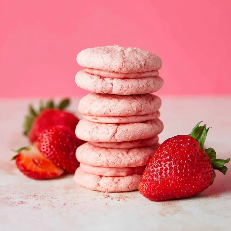 Strawberry Gooey Butter Cookies