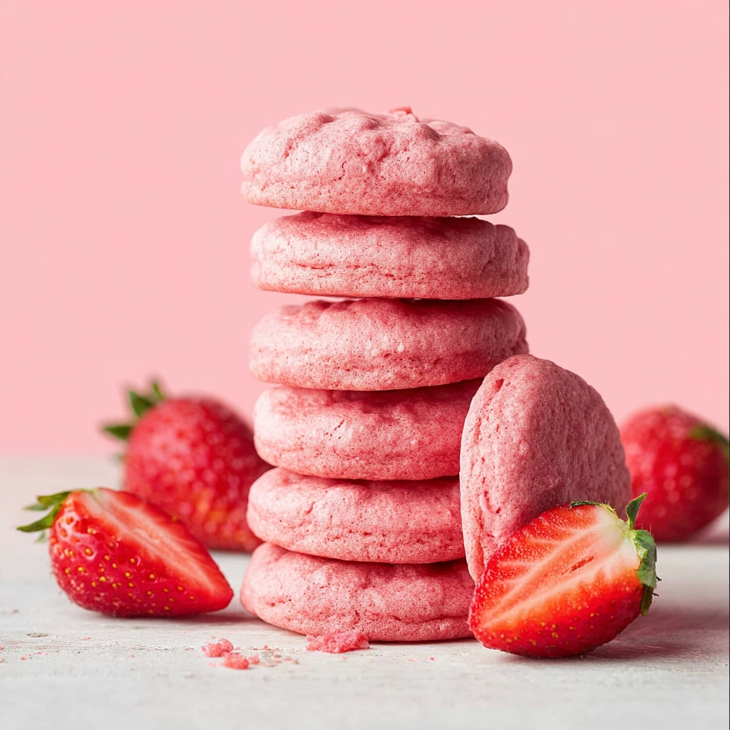 Strawberry Gooey Butter Cookies
