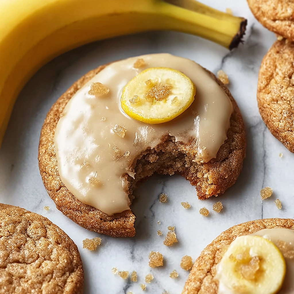 Banana Bread Cookies with Cream Cheese Glaze 4 Banana Bread Cookies