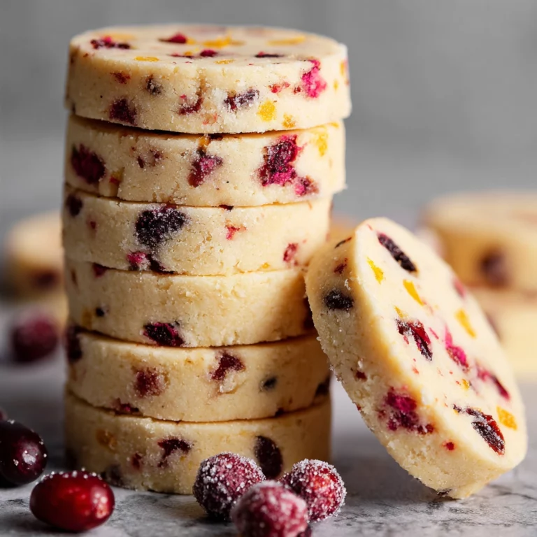 Cranberry Orange Shortbread Cookies